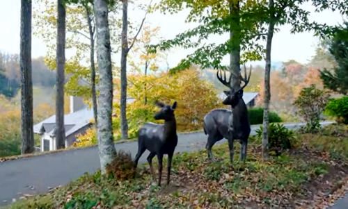 Deer statues